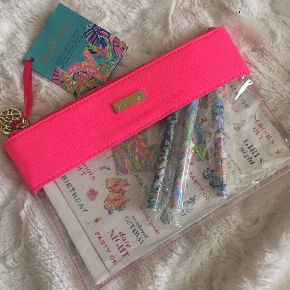 Lilly Pulitzer Exotic Garden Neon Pink Pencil Kit